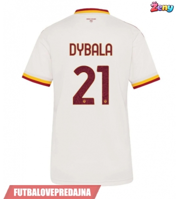 Lacne Ženy Futbalové dres AS Roma Paulo Dybala #21 2026-27 Krátky Rukáv - Preč